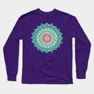 Abstract Circle Pattern With Floral Elements 5 Long Sleeve T-Shirt